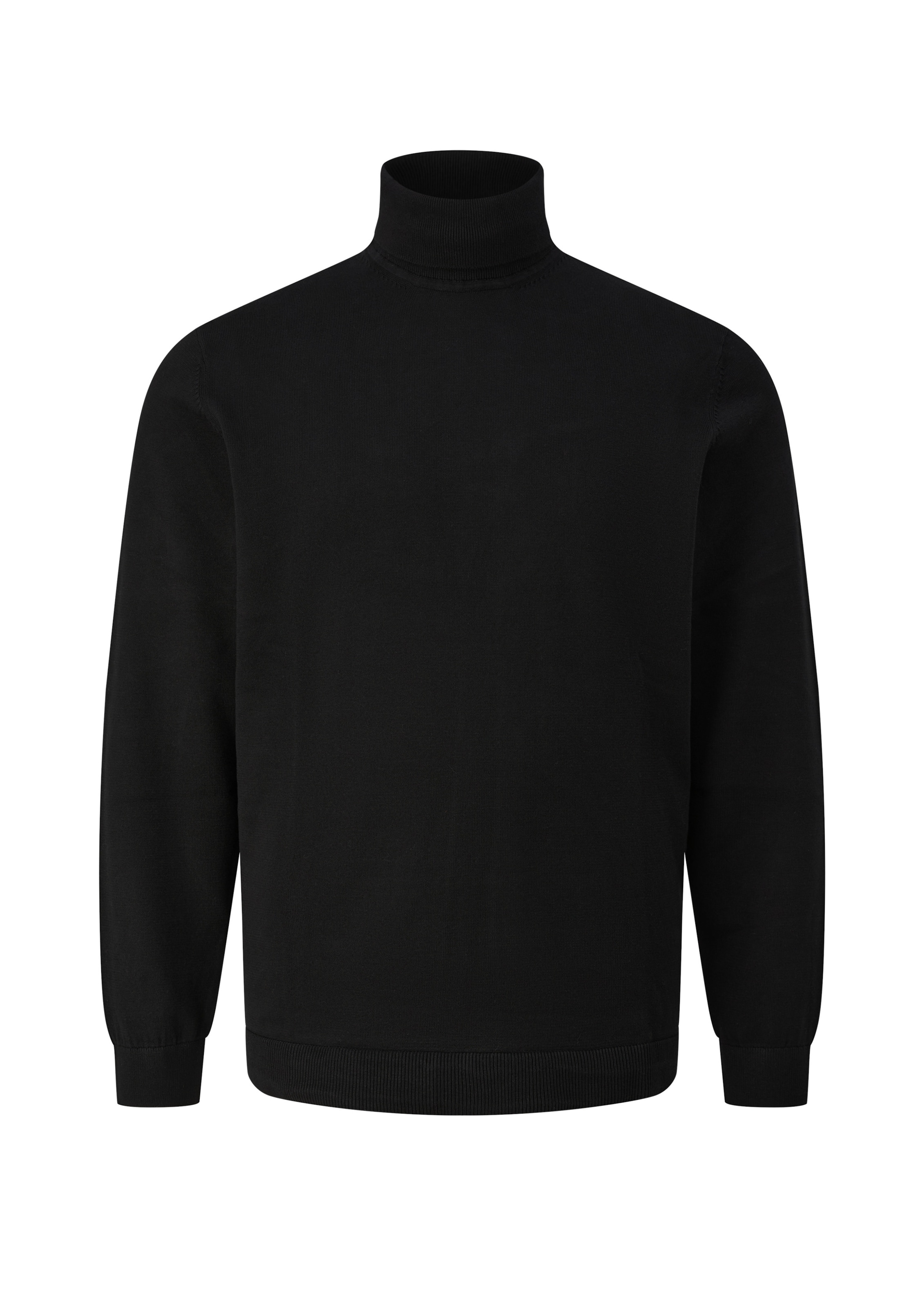 s.Oliver Men Big Sizes Pullover in Schwarz: Vorderseite