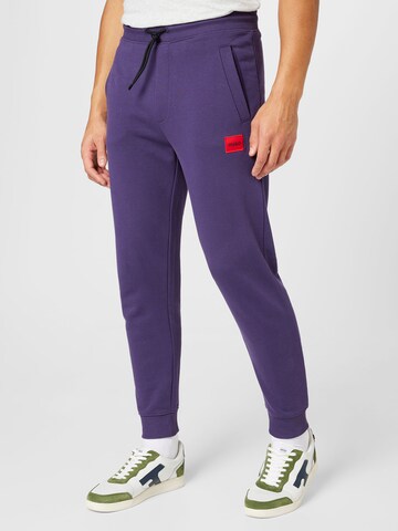 Effilé Pantalon 'Doak' HUGO en violet : devant