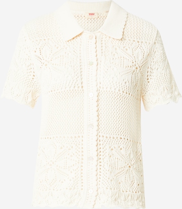 LEVI'S ®Kardigan 'Susanna Floral Crochet Shirt' - bijela boja: prednji dio