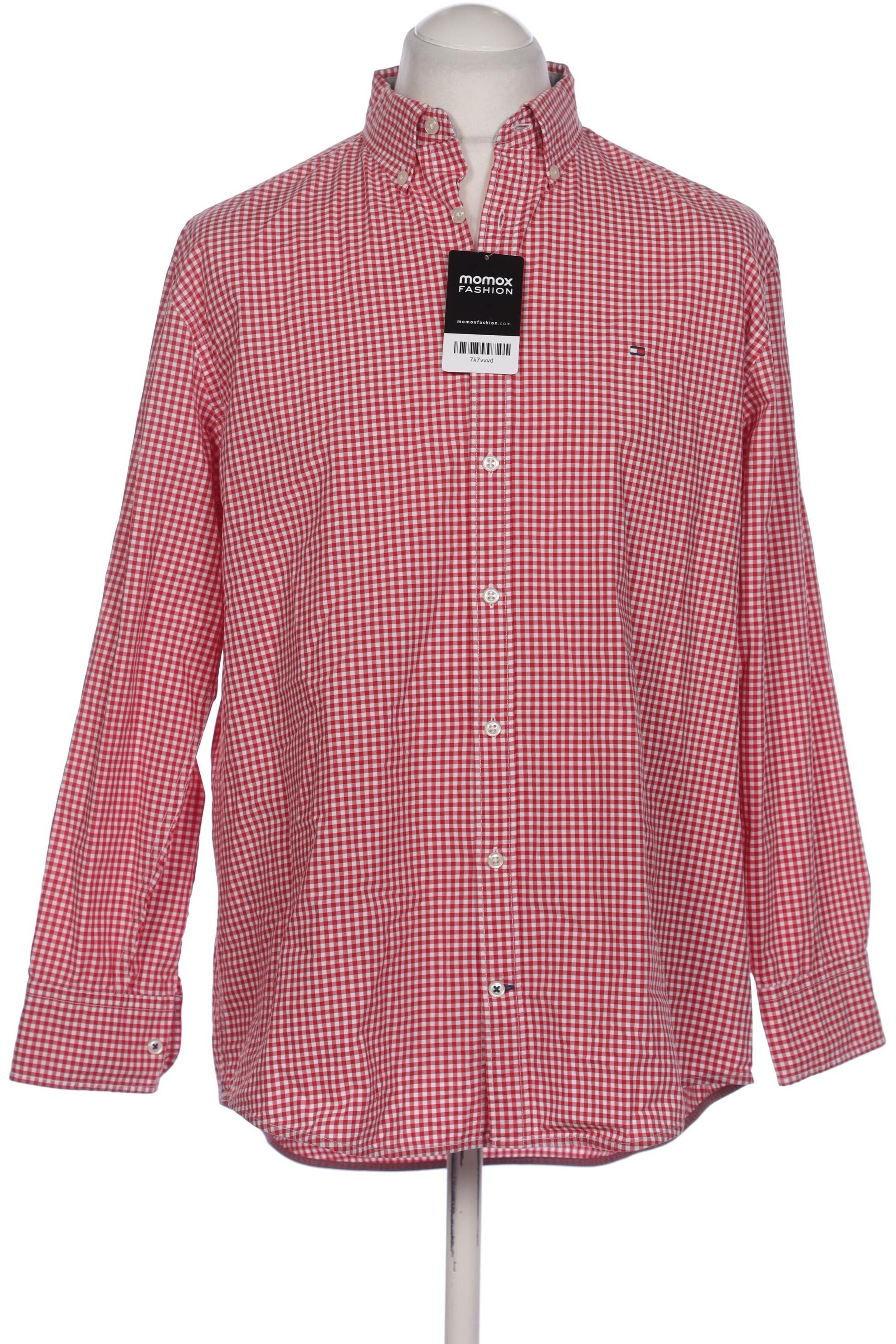 TOMMY HILFIGER Button Up Shirt in XL in Red: front