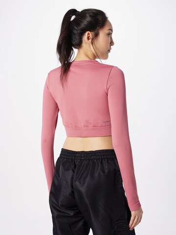 ADIDAS SPORTSWEAR - Camisa funcionais 'Aero Seamless Fitted ' em rosa