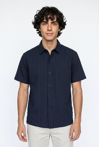 JACK & JONES Button Up Shirt in Blue: front
