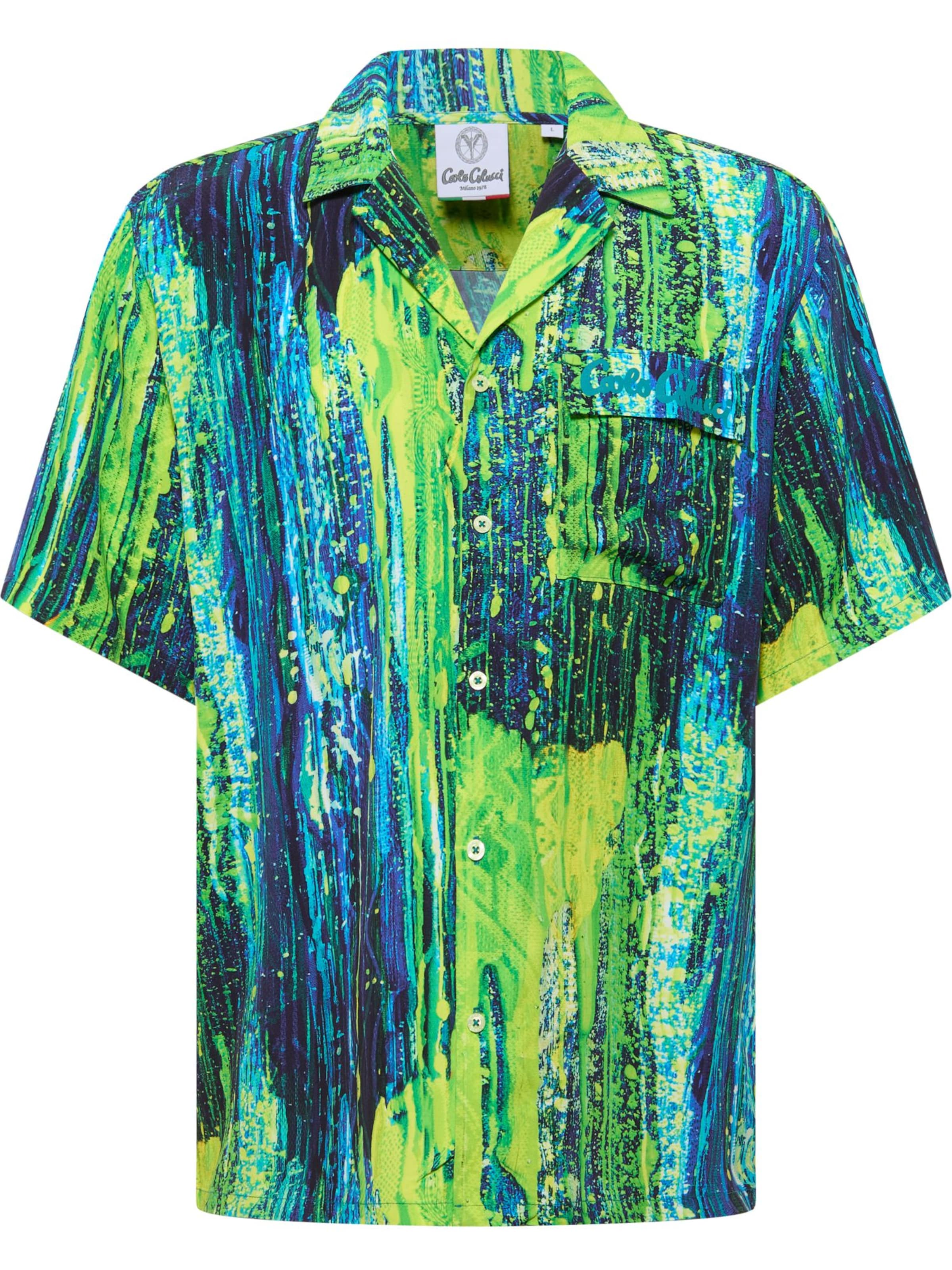 Carlo Colucci Regular fit Button Up Shirt 'Fasoli' in Mixed colors: front