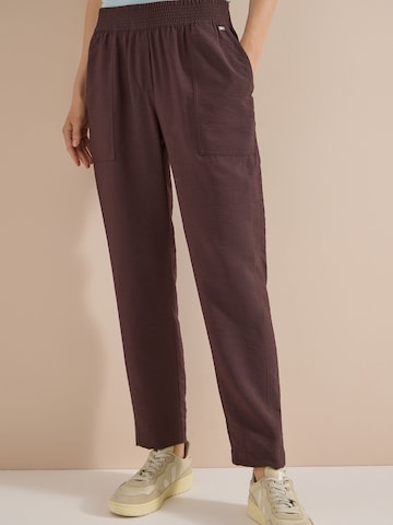 CECIL Slim fit Trousers 'Chelsea' in Brown: front