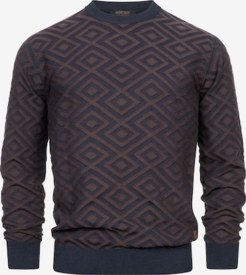 INDICODE JEANS Sweater 'Scott' in Brown: front