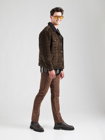 LEVI'S ® Přechodná bunda 'Relaxed Fit Sherpa Trucker Jacket' – hnědá