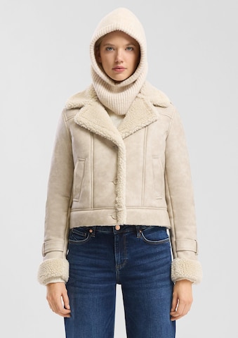 QS Between-Season Jacket in Beige: front
