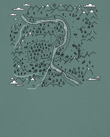 Watapparel Shirt 'Landschaft' in Green
