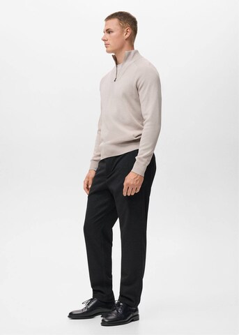 MANGO MAN Slim fit Pleat-Front Pants 'Murlo' in Blue