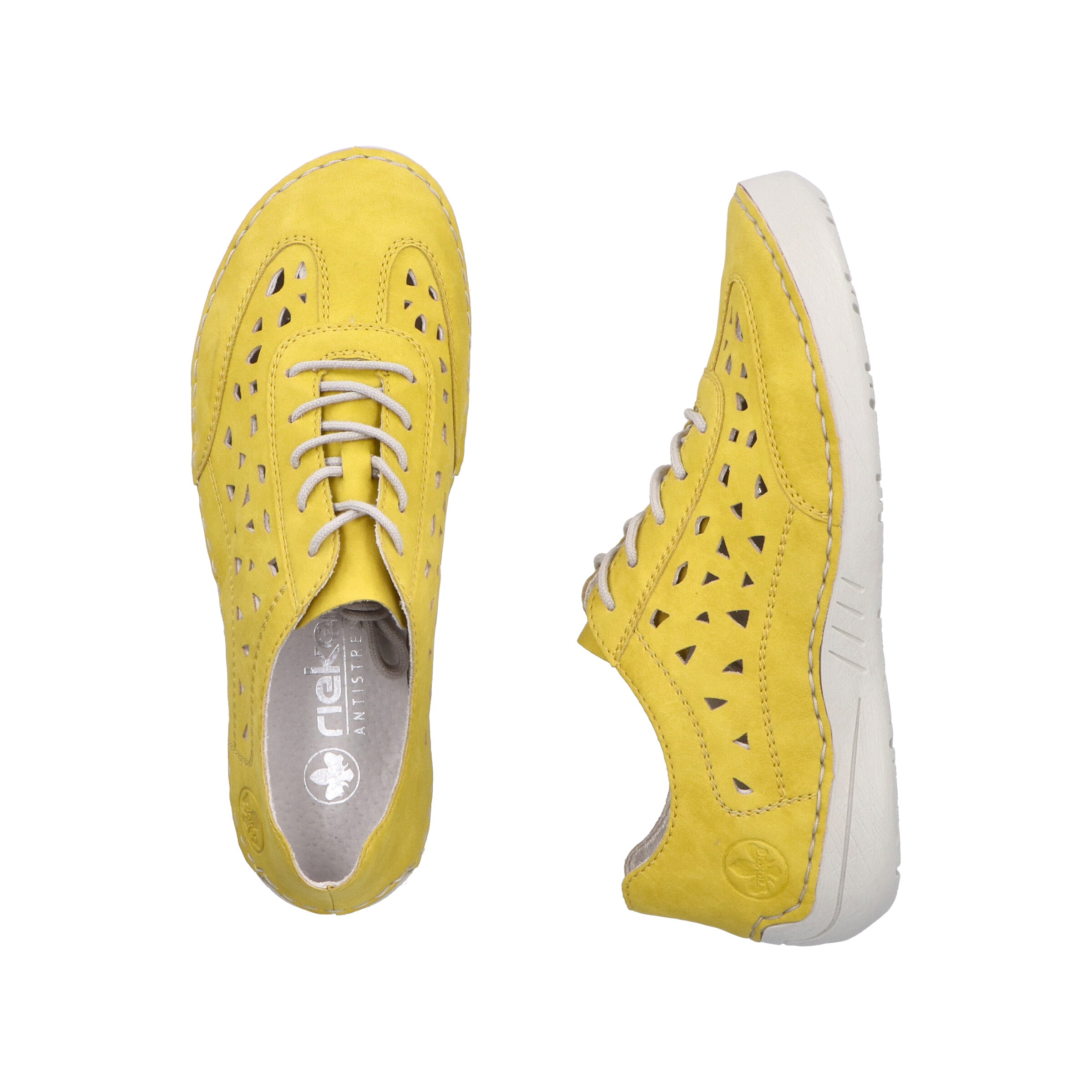 Chaussure à lacets '52517' Rieker en jaune