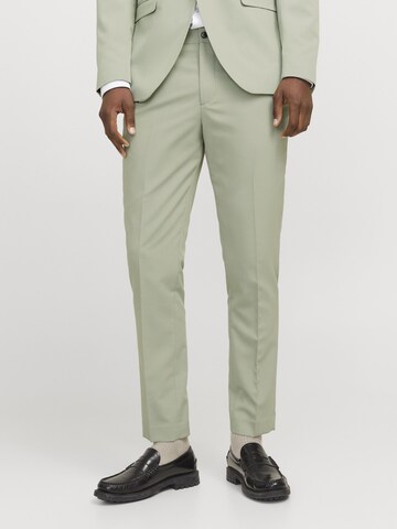 JACK & JONES Slim fit Pleated Pants 'JPRFranco' in Green: front