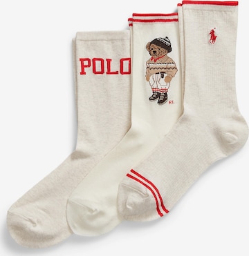 Chaussettes 'COLORADO BEAR' Polo Ralph Lauren en beige : devant