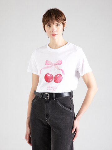 PIECES T-Shirt 'PCSCARLETT' in Weiß: Vorderseite