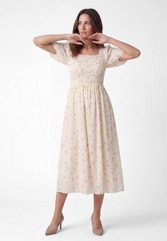 Usha - Vestido 'Floral' em bege