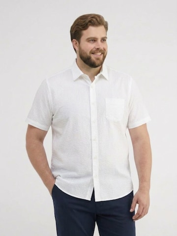LERROS Regular fit Button Up Shirt in White: front