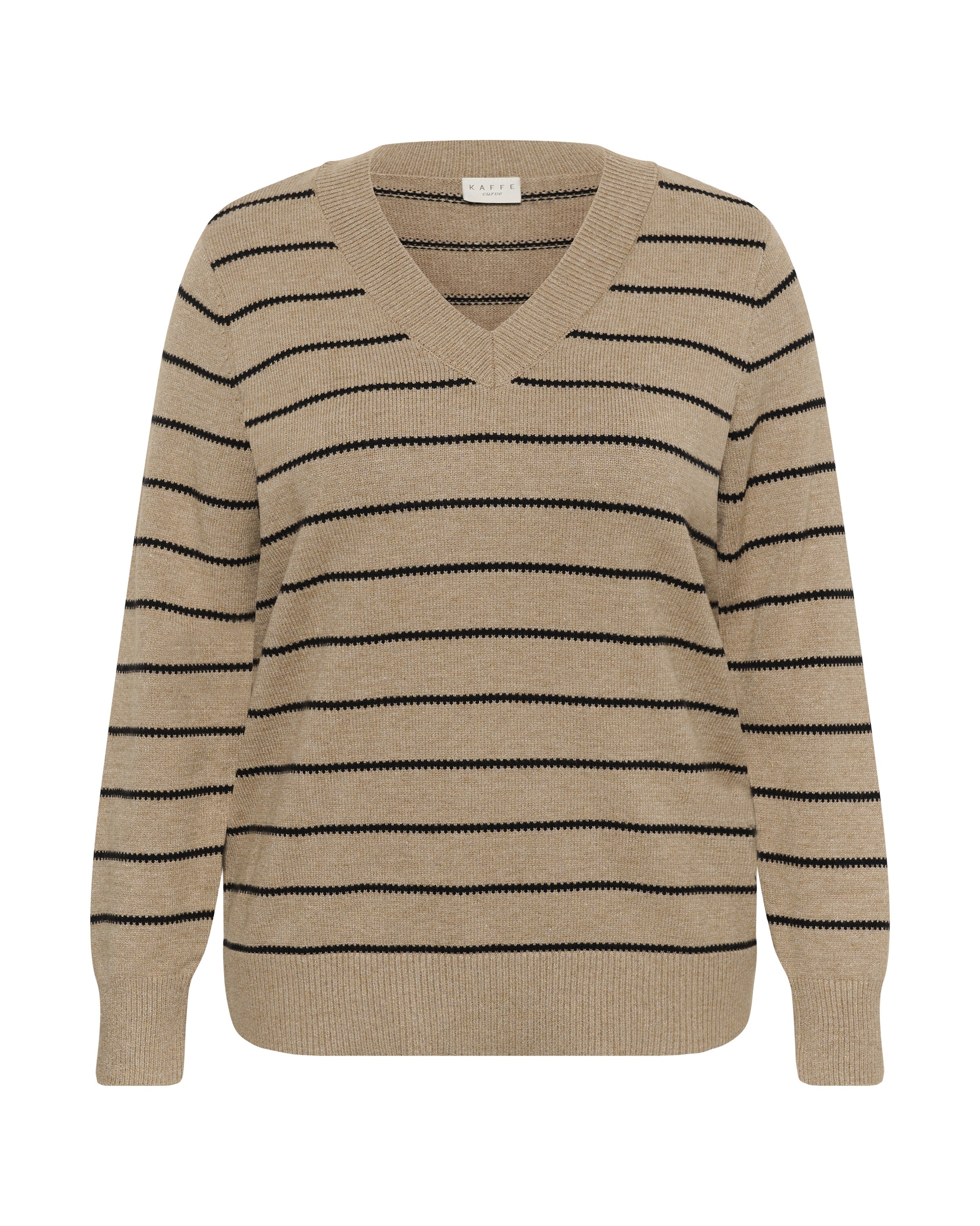 Pull-over 'Ariella' KAFFE CURVE en beige : devant