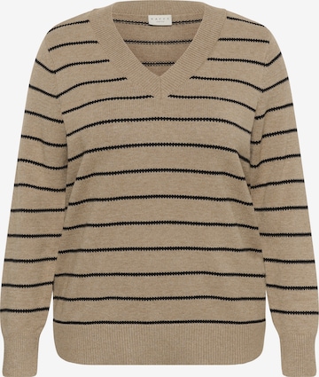 Pull-over 'Ariella' KAFFE CURVE en beige : devant