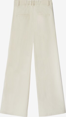 Wide leg Pantaloni con pieghe di Adolfo Dominguez in beige
