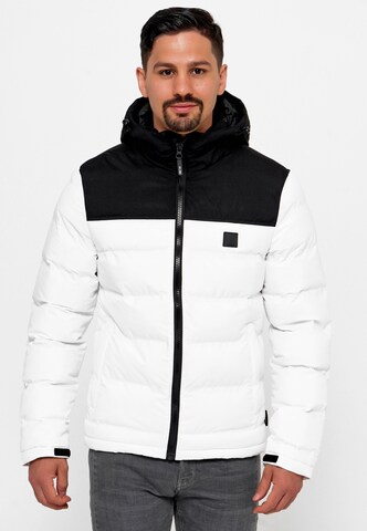 INDICODE JEANS Winterjacke 'Eberhardy' in Weiß: predná strana