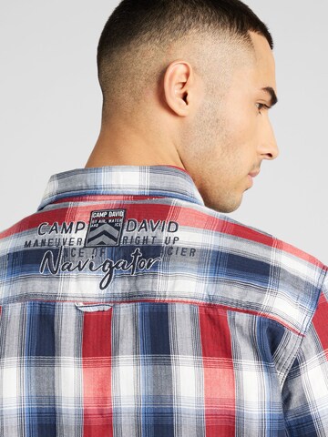 CAMP DAVID Regular fit Button Up Shirt in Blue