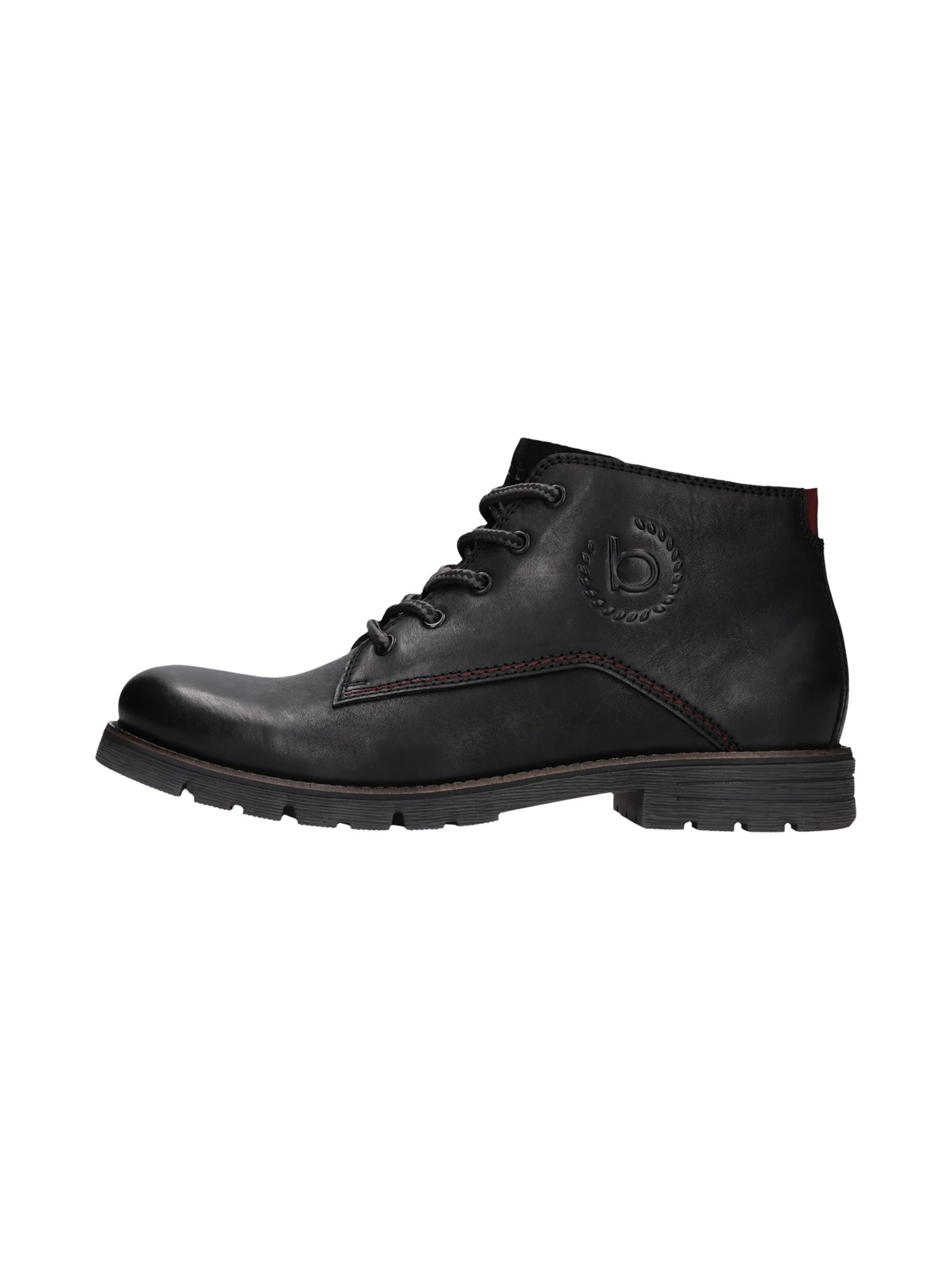 Boots stringati di bugatti in nero