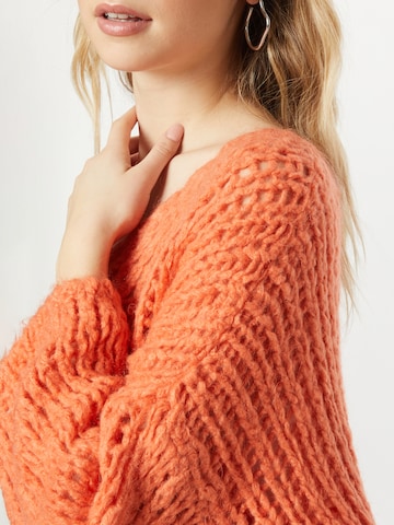 Hailys Sweater 'Linez' in Orange