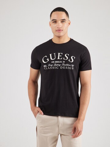 GUESS Μπλουζάκι 'CLASSIC' σε μαύρο: μπροστά