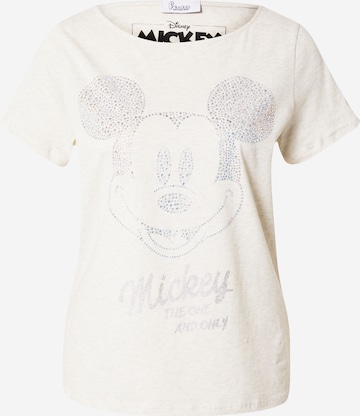 PRINCESS GOES HOLLYWOOD T-Shirt 'Mickey Mouse Steinchen' in Beige: predná strana