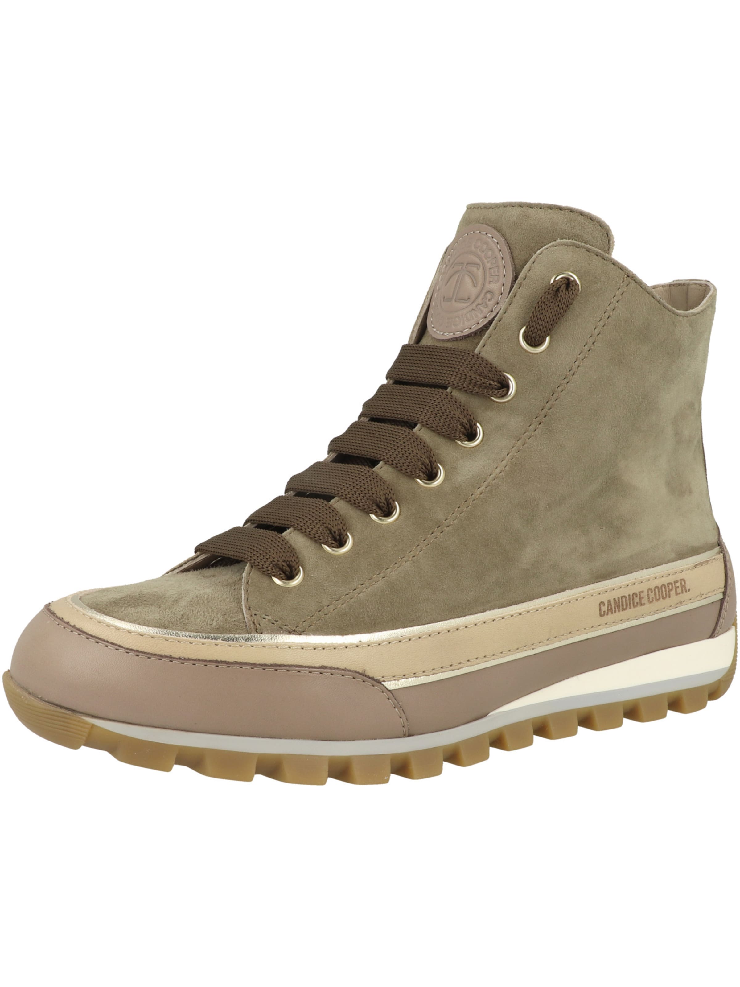Candice Cooper High-Top Sneakers 'Janis Strip Plus Chic' in Green: front