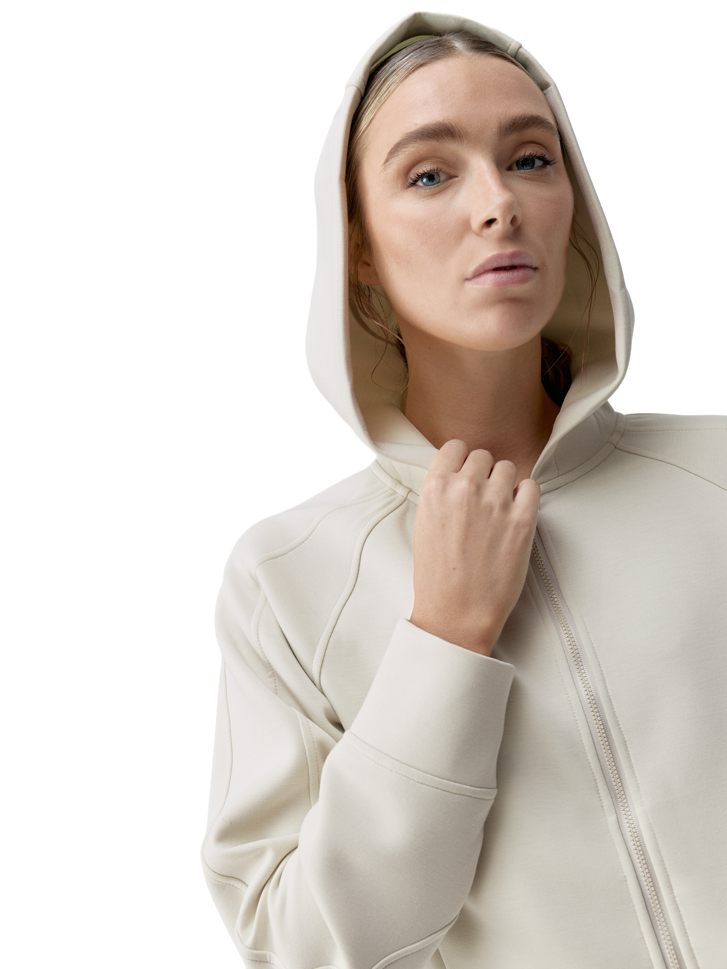 Born Sportief sweatvest 'Elsa' in Beige