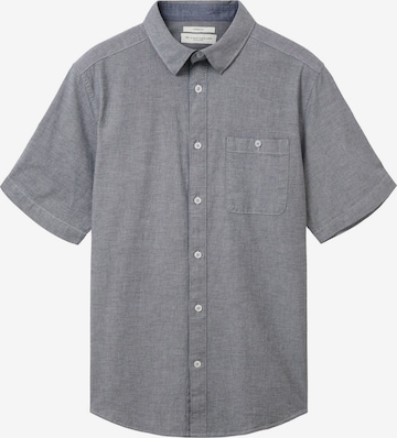 Coupe regular Chemise TOM TAILOR en bleu : devant