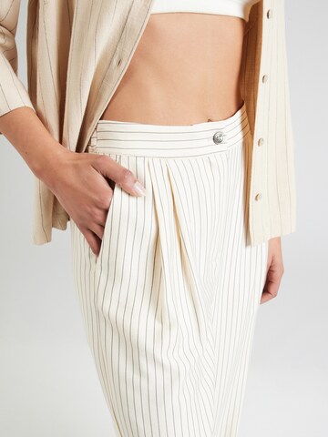 modström Wide leg Pleat-Front Pants 'Isabel' in Beige