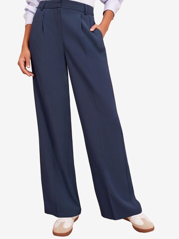Friends Like These Wide Leg Bundfaltenhose in Blau: Vorderseite
