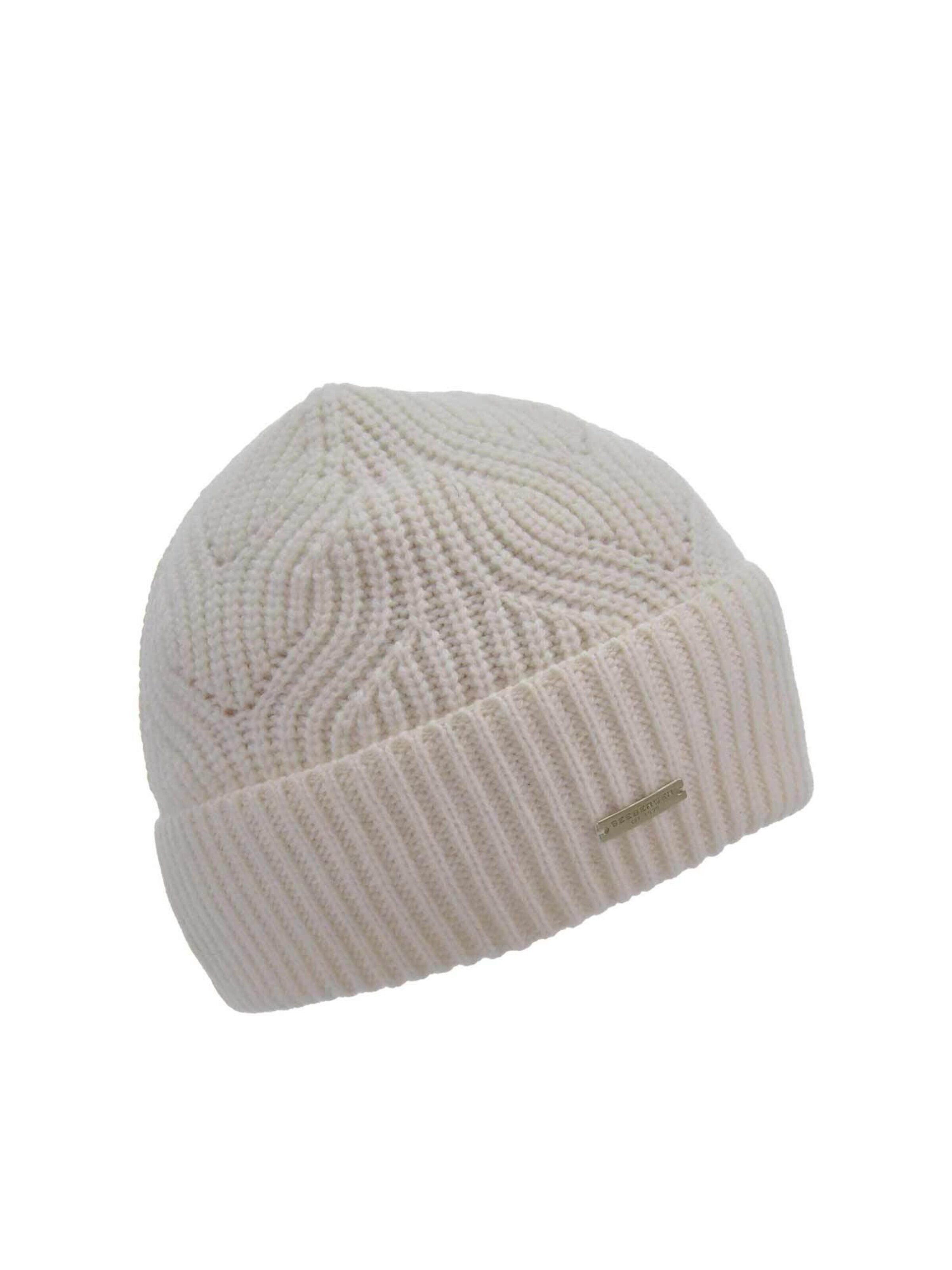 Seeberger Beanie 'Mütze' in White: front