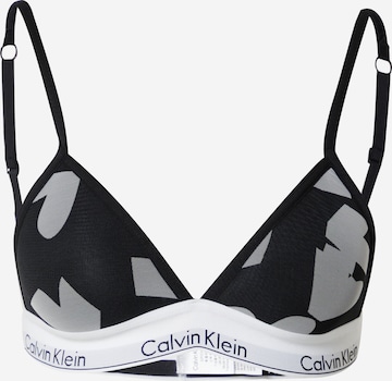 Calvin Klein Underwear Triangle Bra in Black: front