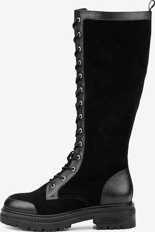 COX Lace-Up Boots in Black: front