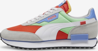 PUMA Baskets basses 'Future Rider Play On' en gris / vert clair / rouge / blanc, Vue avec produit