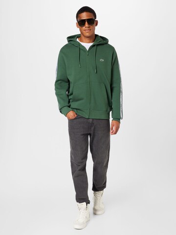 LACOSTE - Casaco em moletão em verde