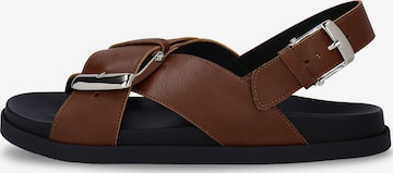 nae Vegan Shoes Sandaalit 'LUNA' värissä ruskea: etupuoli