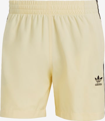 ADIDAS ORIGINALS Board Shorts 'Adicolor 3-Stripes' in Yellow: front