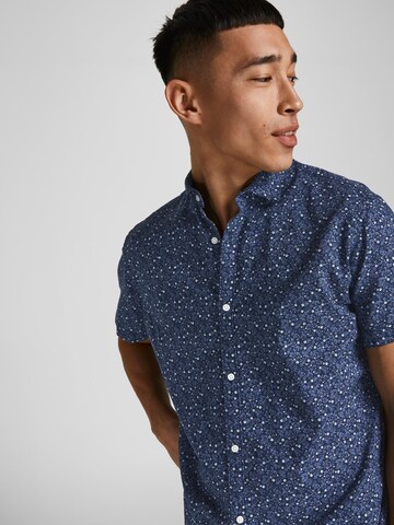 JACK & JONES Regular fit Overhemd 'Summer Blackpool' in Blauw