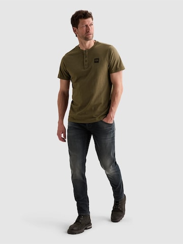 PME Legend Regular fit Skjorta 'Henley T-shirt with badge' i grön