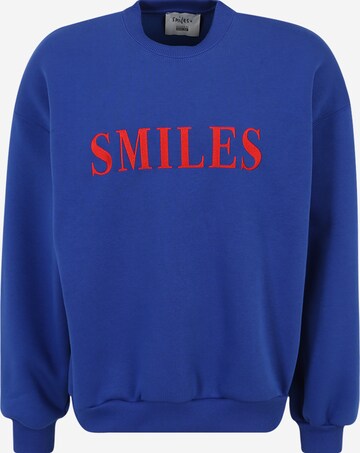 Sweat-shirt 'Jay' Smiles en bleu : devant