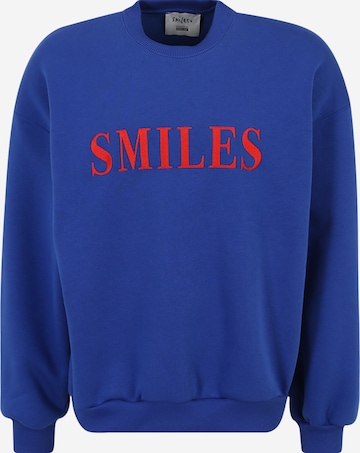 Sweat-shirt 'Jay' Smiles en bleu : devant