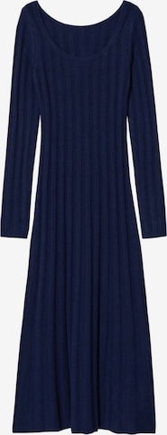 MANGO Stickad klänning 'Berni' i blå: framsida
