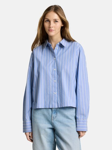 TOM TAILOR DENIM Blouse in Blauw: voorkant