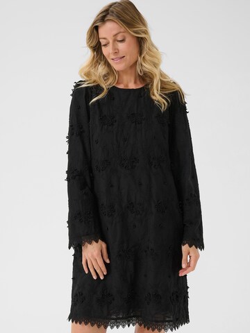 Cream Dress 'Hilda' in Black: front