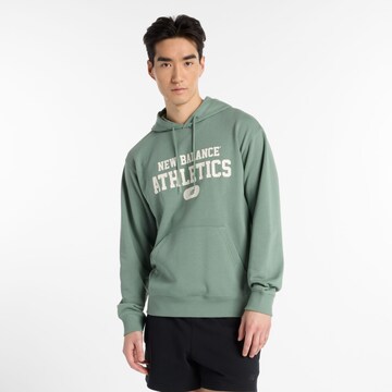 new balance Sweatshirt 'Heritage' in Green: front