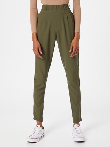 Kaffe Skinny Pleat-Front Pants 'Jillian' in Green: front