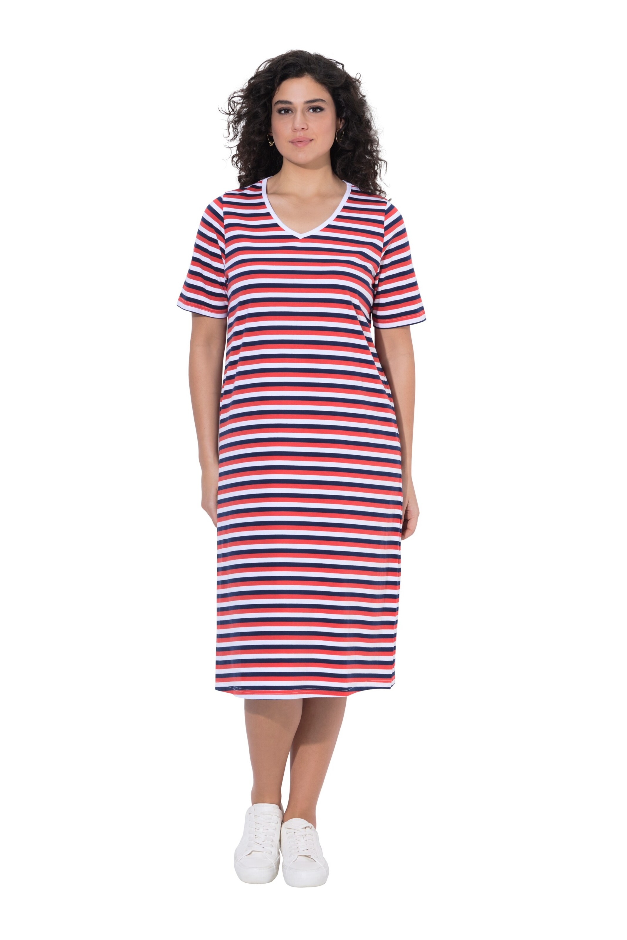 Ulla Popken Jurk in Rood: voorkant